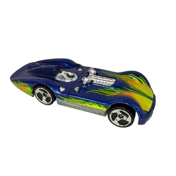 Hot Wheels Turbolence Blue with Flames Vintage 1999 Loose Diecast Car - Picture 1 of 7